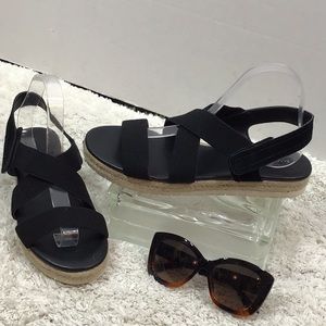 Marc Fisher Nalan black espadrille sandals